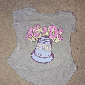 AC/DC Gray and Pink Short Sleeve Tee